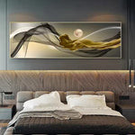 HD City Night Scene Canvas Painting – Modern Wall Art for Living Room & Bedroom | Single Urban Night Landscape Poster