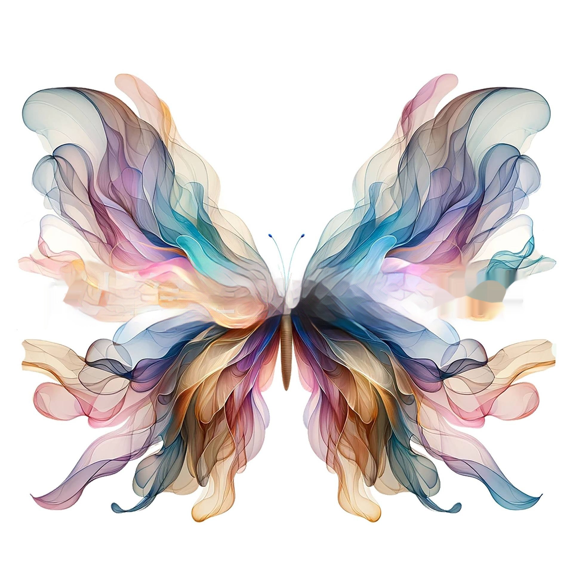 Butterfly Ethereal Smoke Pendant Decoration – Acrylic Wall & Window Hanging Art | Engraved Printed Butterfly Ornaments