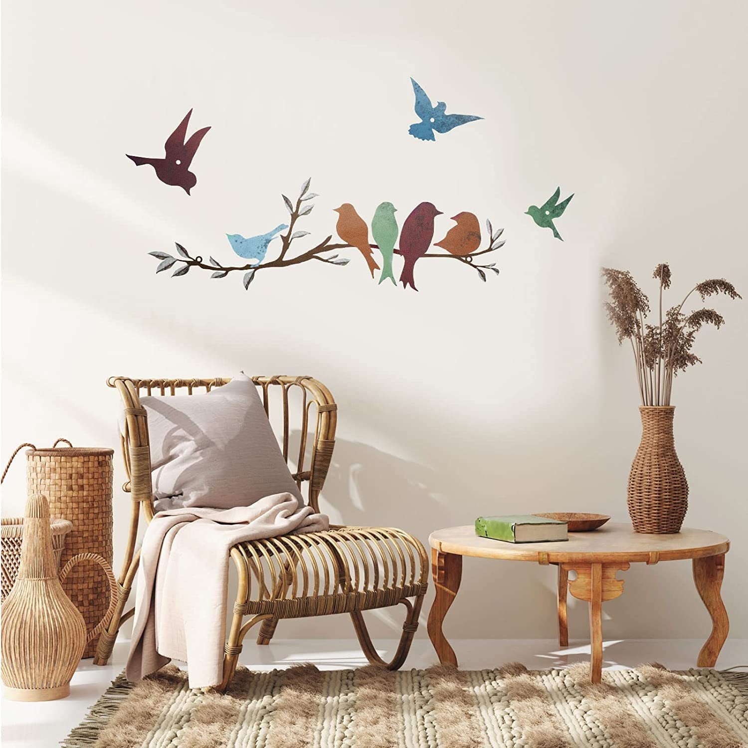 Bird Branch Wall Decoration – European Style Iron Wall-mounted Home Décor