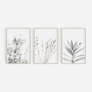 Nordic Plant Canvas Wall Art – Modern Frameless Greenery Decoration Painting