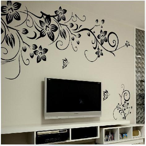 Vinyl Flower Wall Sticker – PVC Mural Decal Art for Home Decoration