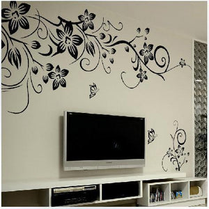 Vinyl Flower Wall Sticker – PVC Mural Decal Art for Home Decoration