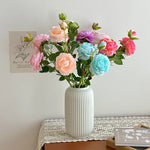 High Quality Pink Peony & Rose Artificial Flower Bouquet for Living Room Home, Wedding & Photography Decor