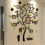 Family Tree Photo Frame Wall Sticker – Acrylic DIY Home Wall Decoration