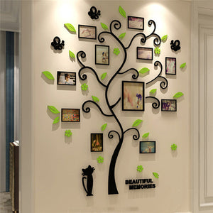 Family Tree Photo Frame Wall Sticker – Acrylic DIY Home Wall Decoration