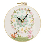 DIY Embroidery Clock Kit: Creative Simple Handmade Wall Decoration Material Package (Choose Your Animal Style)