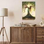 Enhance your space with the Tree of Life canvas art print. Wooden framed, nature-inspired décor for home, office, cafe, or as a unique gift.