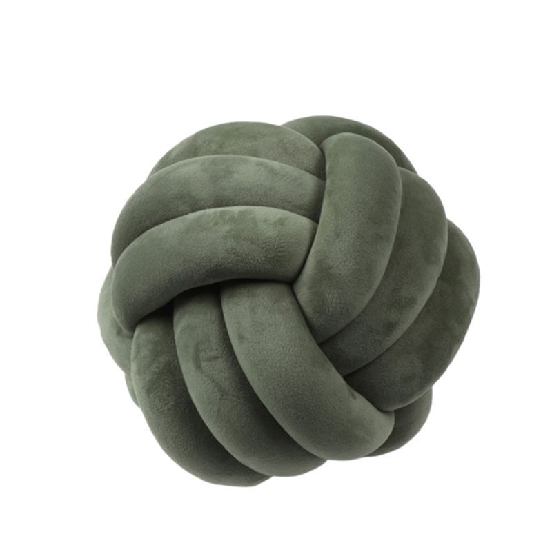 Knotted Plush Ball Design Round Throw Pillow – Soft, Cuddly & Modern Home Decor Cushion