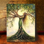 Enhance your space with the Tree of Life canvas art print. Wooden framed, nature-inspired décor for home, office, cafe, or as a unique gift.