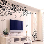 Vinyl Flower Wall Sticker – PVC Mural Decal Art for Home Decoration