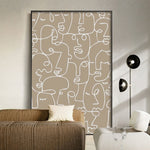 Living Room Sofa Wall Art Mural – Cartoon Canvas Decorative Painting