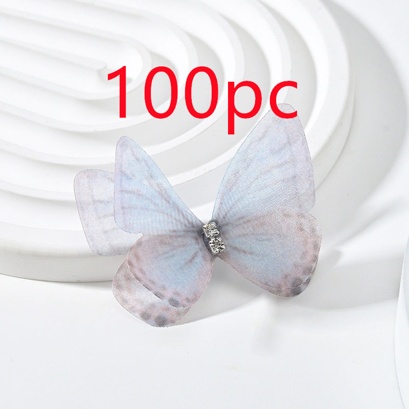 DIY Double Diamond Butterfly Kit: Handmade Double-Layer Mesh Laminate for Jewelry & Hair Accessories