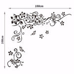 Vinyl Flower Wall Sticker – PVC Mural Decal Art for Home Decoration