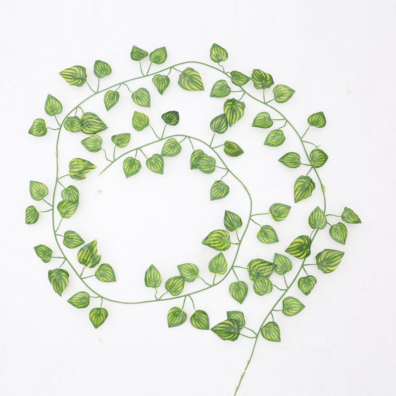 Artificial Creeper Leaves Ivy Vines – Fake Green Rattan Plants for Wall, Ceiling & Home Decoration
