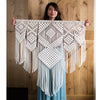 Nordic Boho Woven Tapestry – Handmade Cotton Wall Hanging for Living Room & Bedroom