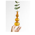 Retro Stained Glass Gourd Vase – Nordic Style Hydroponic Plant Flower Holder