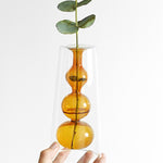 Retro Stained Glass Gourd Vase – Nordic Style Hydroponic Plant Flower Holder