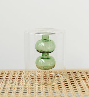 Retro Stained Glass Gourd Vase – Nordic Style Hydroponic Plant Flower Holder