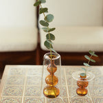 Retro Stained Glass Gourd Vase – Nordic Style Hydroponic Plant Flower Holder