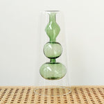Retro Stained Glass Gourd Vase – Nordic Style Hydroponic Plant Flower Holder