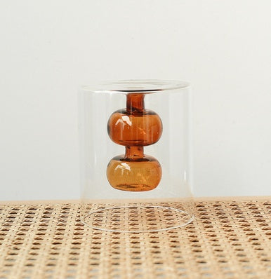 Retro Stained Glass Gourd Vase – Nordic Style Hydroponic Plant Flower Holder