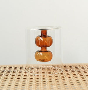 Retro Stained Glass Gourd Vase – Nordic Style Hydroponic Plant Flower Holder