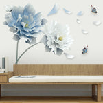 Bedroom Bedside Wall Sticker – Extra Large Floral PVC Wallpaper Mural