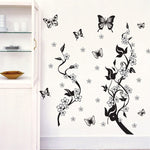 Butterfly Flower Wall Sticker – Fashion PVC Third Generation Home Decoration