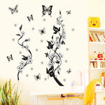 Butterfly Flower Wall Sticker – Fashion PVC Third Generation Home Decoration