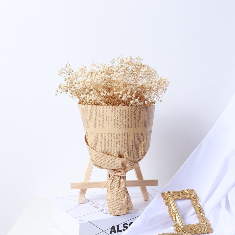 Gypsophila Dried Flower Bouquet – Natural Air-Dried Real Flowers for Home, Wedding & Living Room Décor