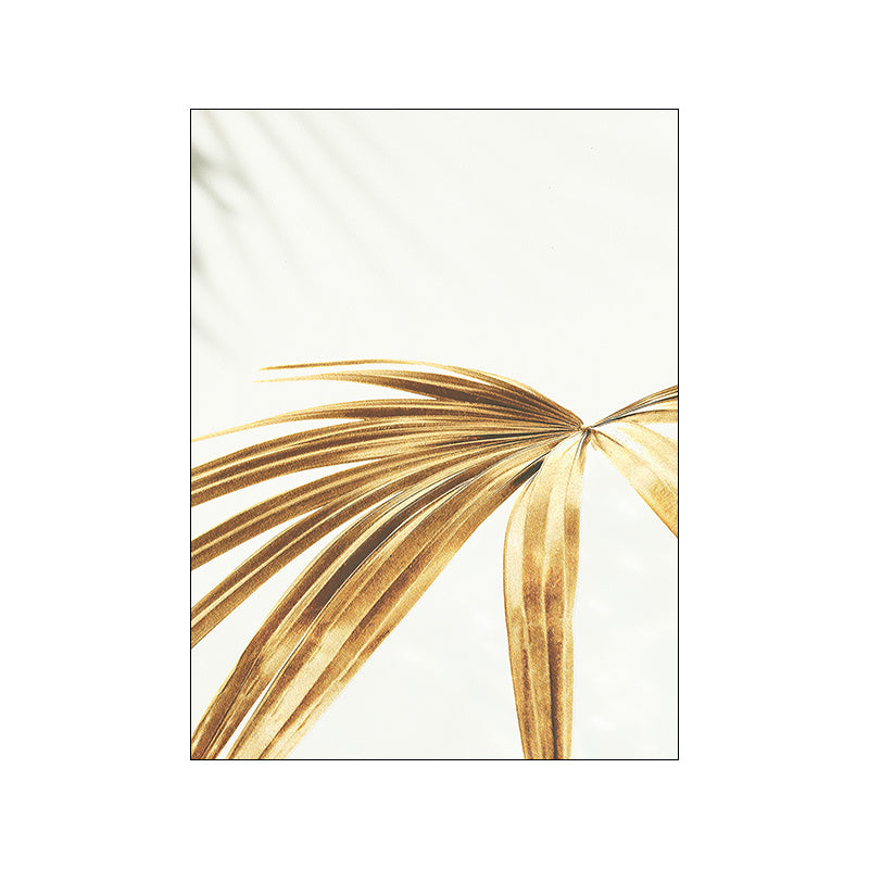 Nordic Modern Canvas Art – Gold Foil Beach Wall Painting | Luxury Oil on Canvas Home Décor