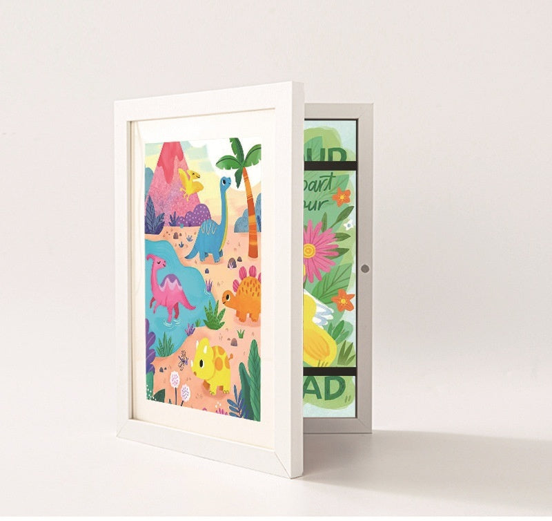 A4 Children’s DIY Art Magnetic Frame – Nordic Style Kids Painting Storage & Display Photo Frame