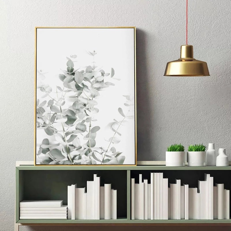 Nordic Plant Canvas Wall Art – Modern Frameless Greenery Decoration Painting