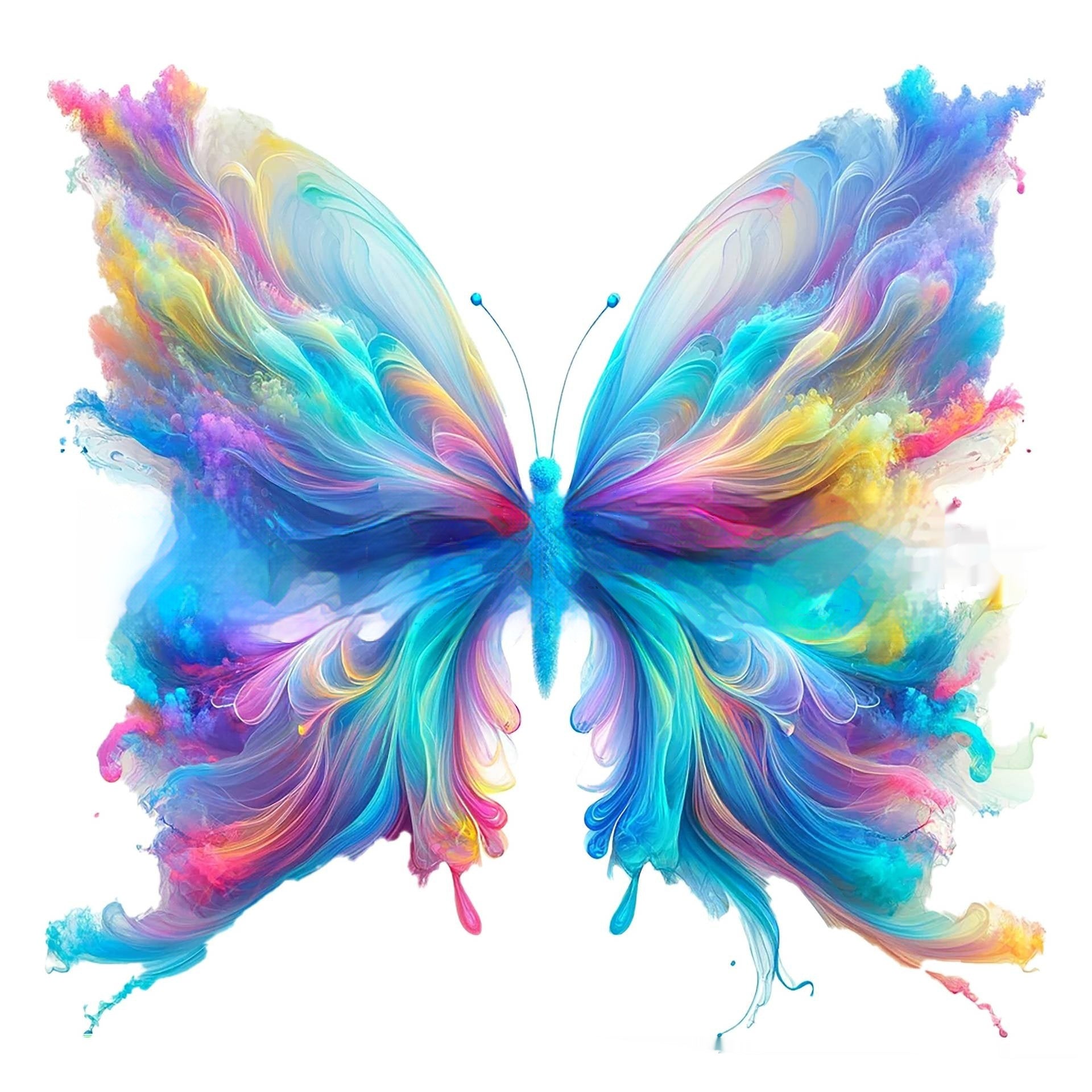 Butterfly Ethereal Smoke Pendant Decoration – Acrylic Wall & Window Hanging Art | Engraved Printed Butterfly Ornaments