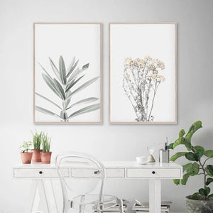 Nordic Plant Canvas Wall Art – Modern Frameless Greenery Decoration Painting