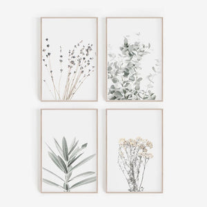Nordic Plant Canvas Wall Art – Modern Frameless Greenery Decoration Painting