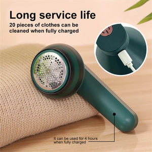 USB Rechargeable Electric Lint Remover – Portable Clothes Fuzz & Fabric Shaver