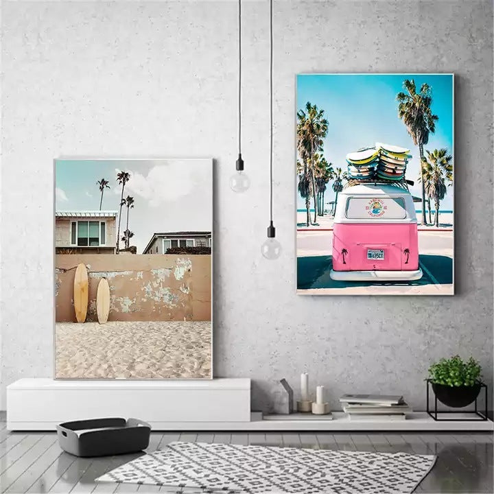 Seaside Landscape Canvas Wall Art – Modern Living Room & Bedroom Decorative Poster | Multiple Sizes, Frameless Painting