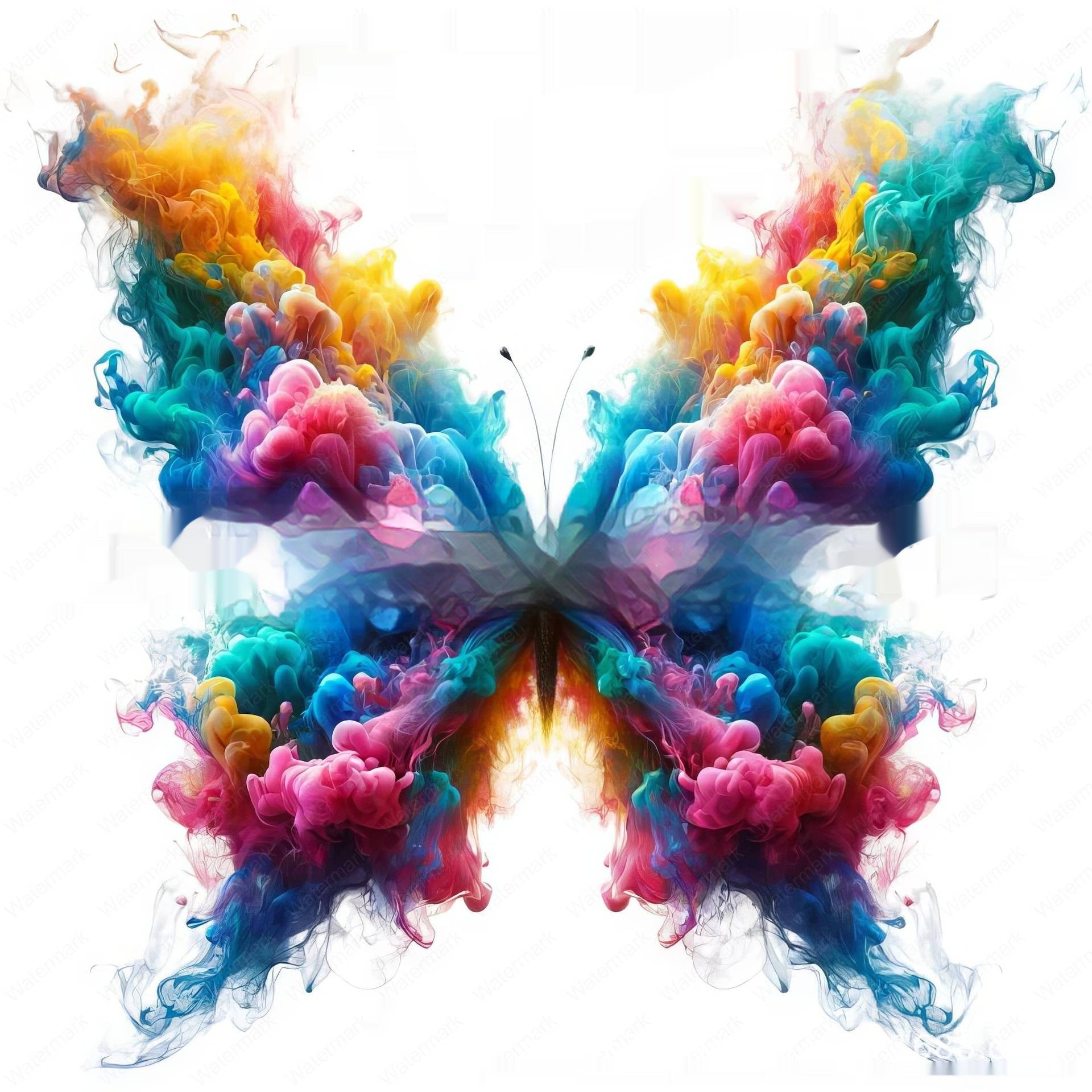 Butterfly Ethereal Smoke Pendant Decoration – Acrylic Wall & Window Hanging Art | Engraved Printed Butterfly Ornaments