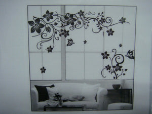 Vinyl Flower Wall Sticker – PVC Mural Decal Art for Home Decoration