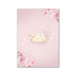 Frameless Rainbow Castle & Crown Canvas Painting: Nordic Wall Art Poster for Kids' Rooms & Nursery Decor