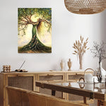 Enhance your space with the Tree of Life canvas art print. Wooden framed, nature-inspired décor for home, office, cafe, or as a unique gift.