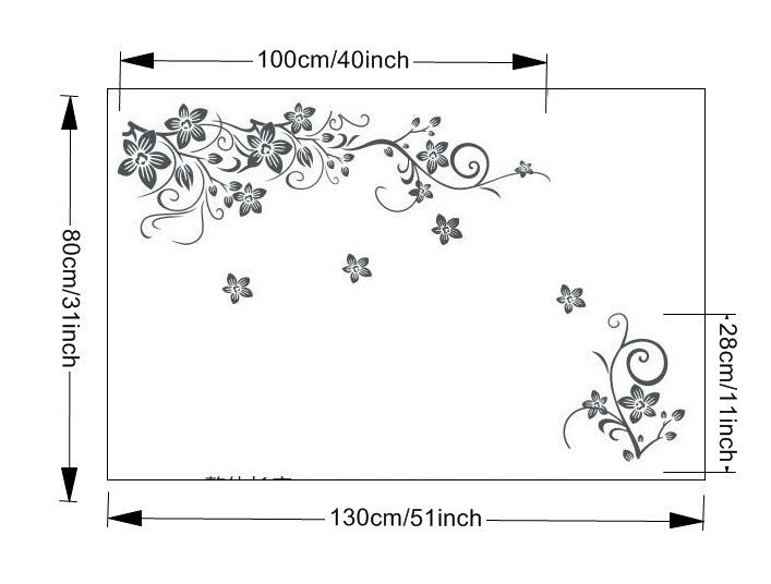 Vinyl Flower Wall Sticker – PVC Mural Decal Art for Home Decoration
