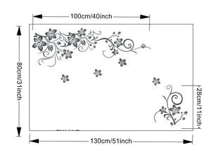 Vinyl Flower Wall Sticker – PVC Mural Decal Art for Home Decoration