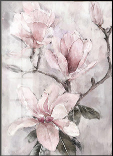 Flower Wall Art Poster – Modern Canvas Print for Bathroom & Living Room Décor | Frameless Home Decoration