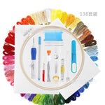 DIY Embroidery Kit with 50 Color Threads – Beginner & Professional Sewing Set