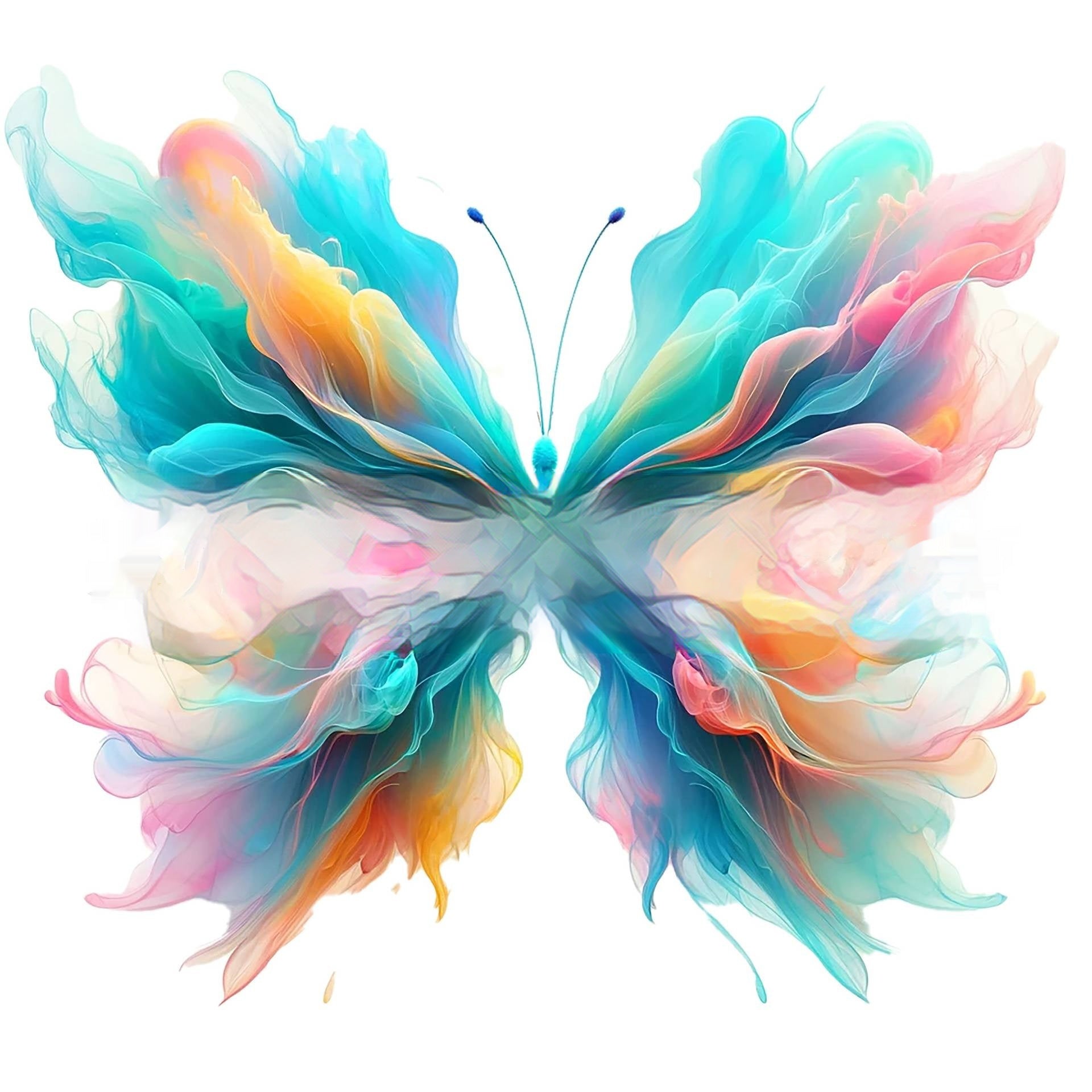 Butterfly Ethereal Smoke Pendant Decoration – Acrylic Wall & Window Hanging Art | Engraved Printed Butterfly Ornaments