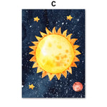 Astronaut Wall Art Canvas – Modern Frameless Space Theme Home Decoration