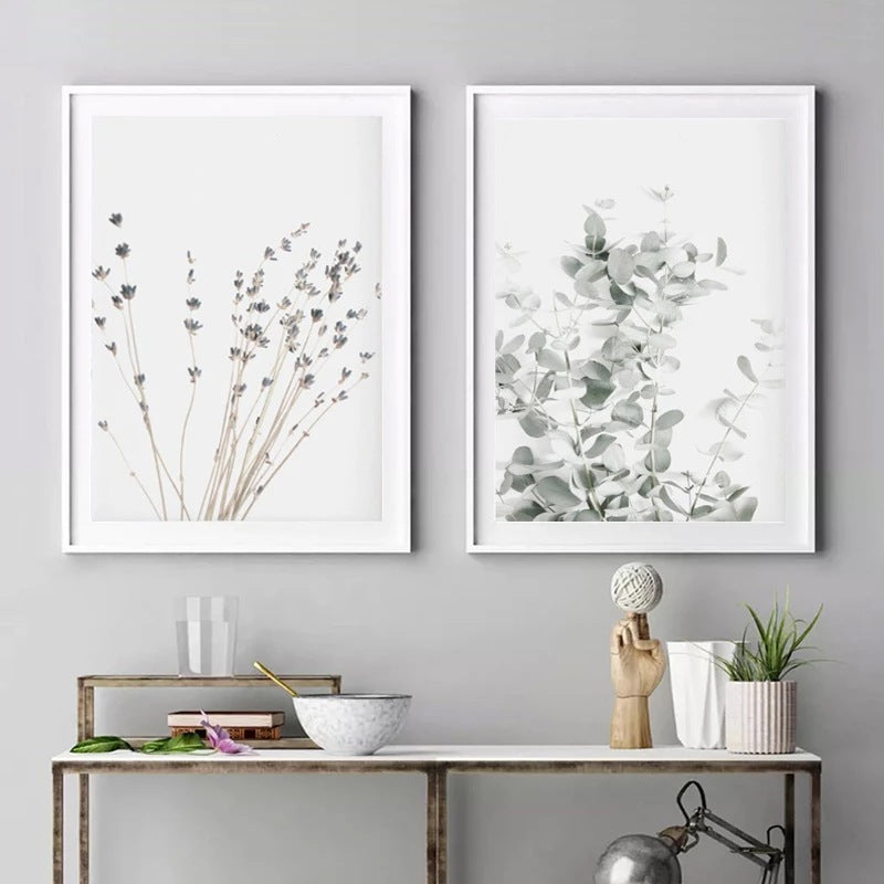 Nordic Plant Canvas Wall Art – Modern Frameless Greenery Decoration Painting