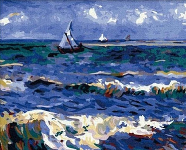 Van Gogh Starry Sky of the Rhone River – DIY Paint by Numbers Kit | Unique Christmas & Birthday Gift